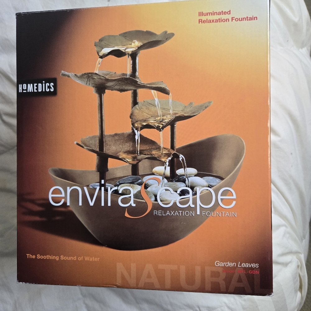 Homedics EnviraScape Relaxation Fountain - Brown and Gold